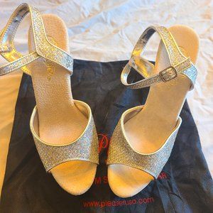 Pleaser Silver Size 8  6 inch heel